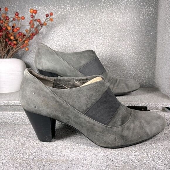 Easy Spirit Gray Suede Ankle Booties Boots Size 9 - Picture 3 of 6